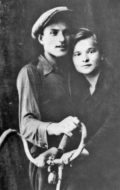 Jan Leonowicz z żoną Ludwiką z Lancmańskich, 1939 r