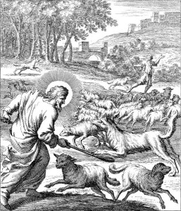 pasterz i owce