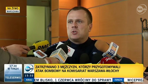 Udaremniony zamach bombowy na komisariat w Warszawie