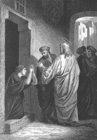 Jezus przed domem kobiety