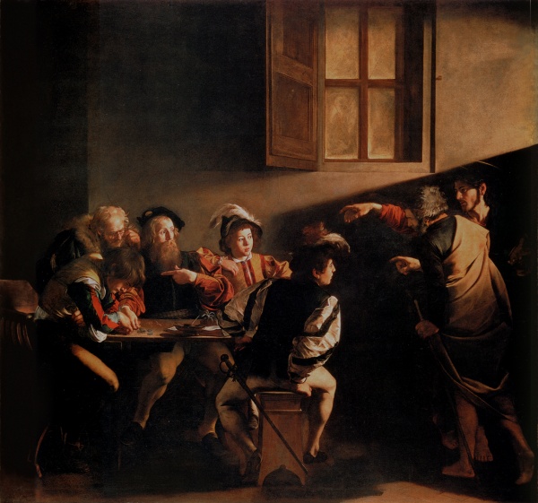 Caravaggio_Michelangelo_Merisi_da_-_The_Calling_of_Saint_Matthew_-_1599-1600_hi_res