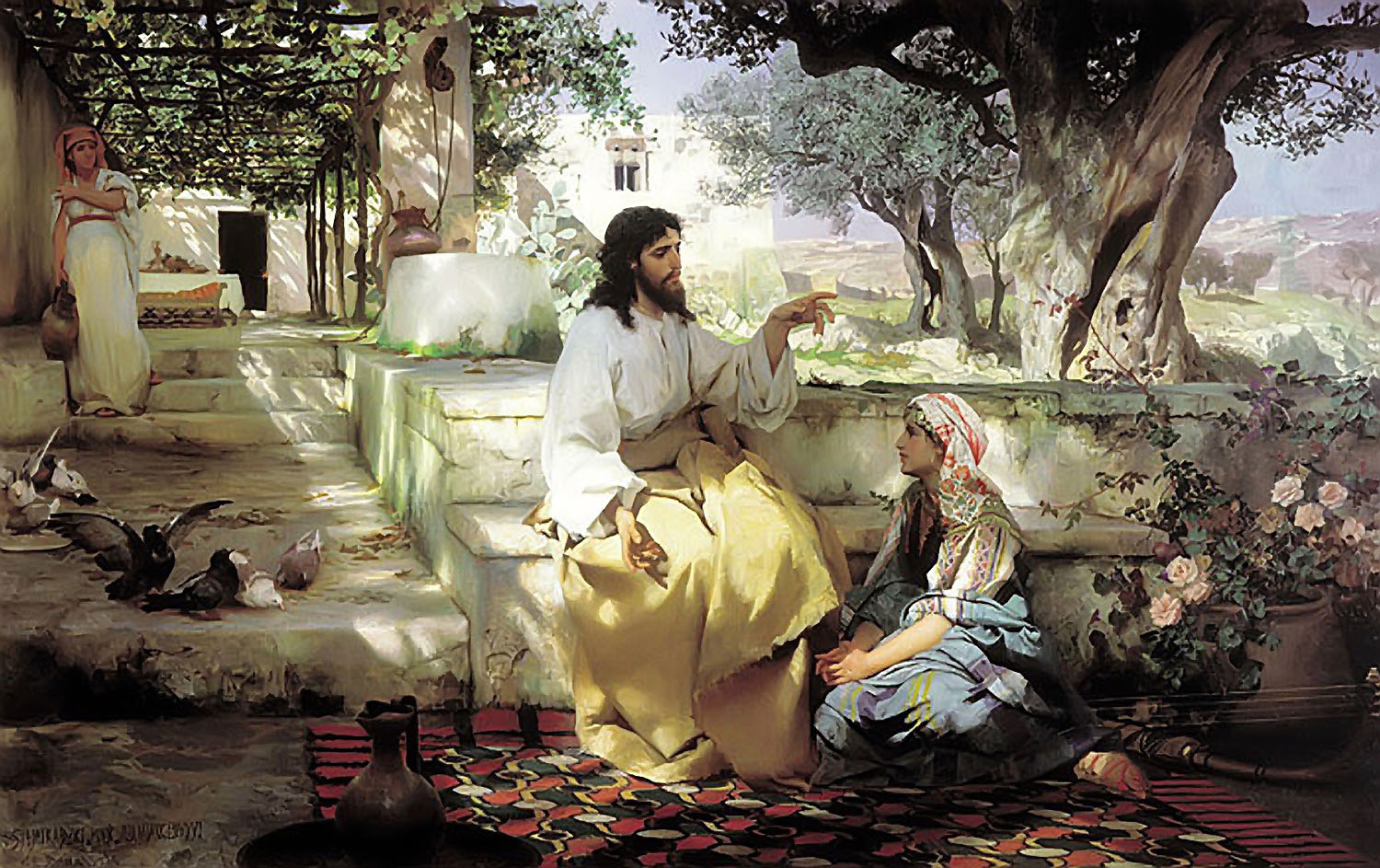 Christ with Martha and MariaHenryk Semiradsky, 1886