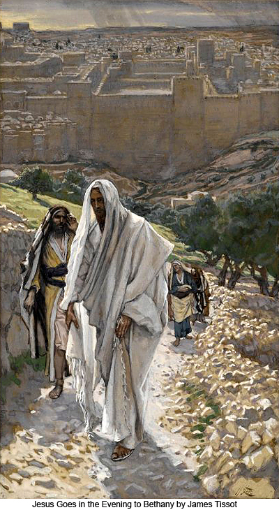 James_Tissot_Jesus_Goes_Out_To_Bethany_In_The_Evening_400