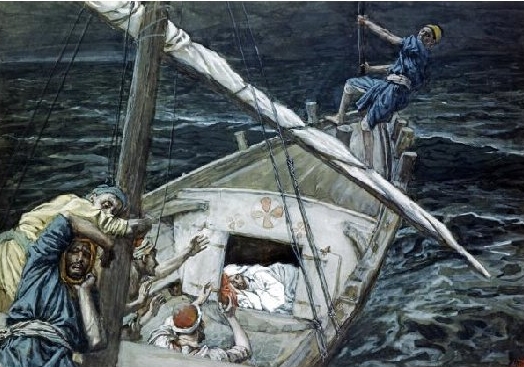 Jesus dormindo na popa do barco (2)