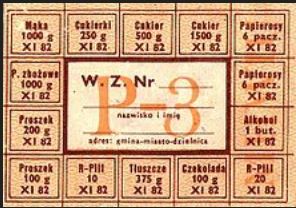 Kartka żywnościowa PRL