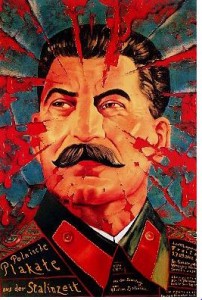 Plakat Leszka Żebrowskiego z wystawy "Polish Posters from the Stalin Times" (exibition poster), 2002.