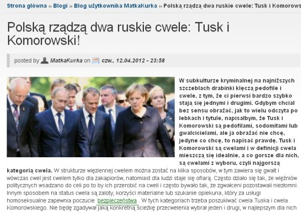 Tusk Komorowski cwele
