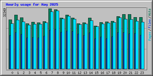 Hourly usage for May 2025