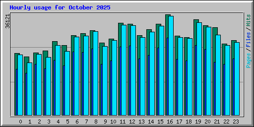 Hourly usage for October 2025