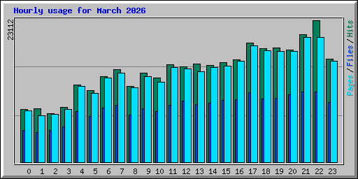 Hourly usage for March 2026